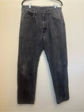 Vintage Wrangler Black Gray Wash Jeans Made in USA Men’s 34x32 Relaxed Fit